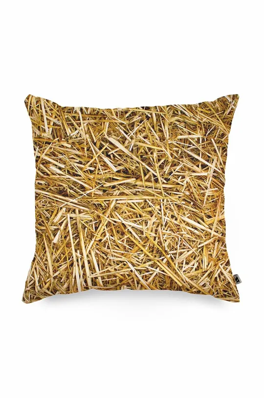 Foonka cuscino riempito con buccia di grano saraceno Słoma 40x40 cm giallo