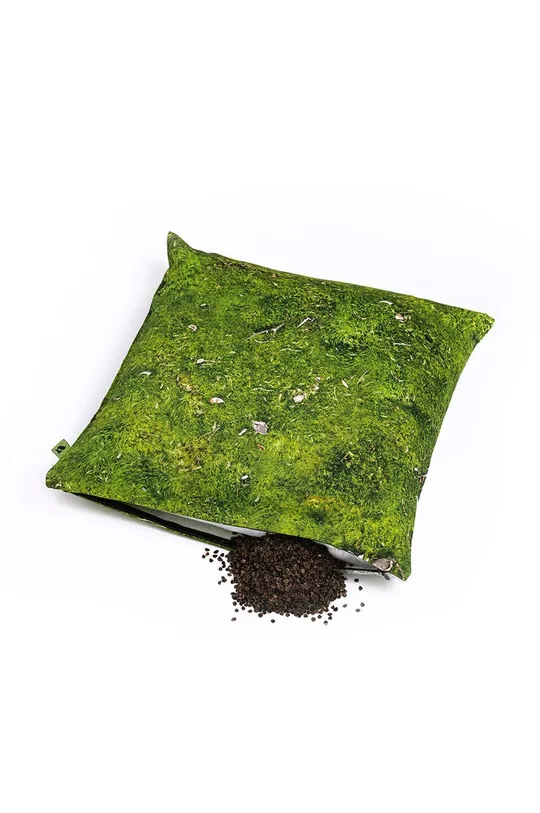zielony Foonka poduszka wypełniona łuską gryki Mech 40x40 cm Unisex
