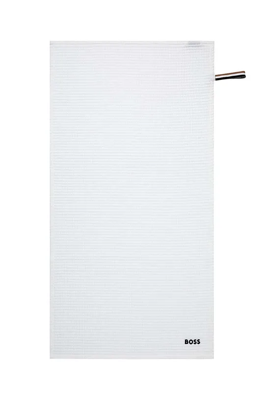 biały Hugo Boss mały ręcznik bawełniany Waffle Handtowel 50 x 100 cm Unisex