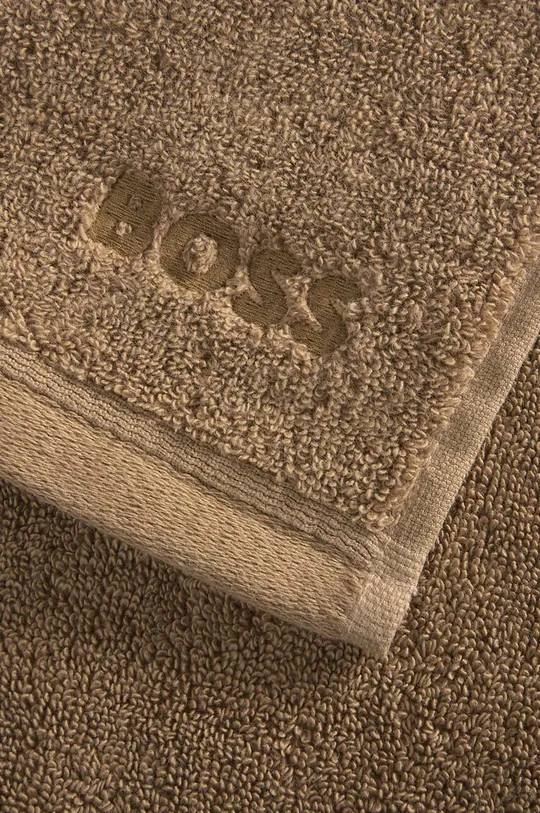 Majhna bombažna brisača Hugo Boss Wash Towel Loft rumena