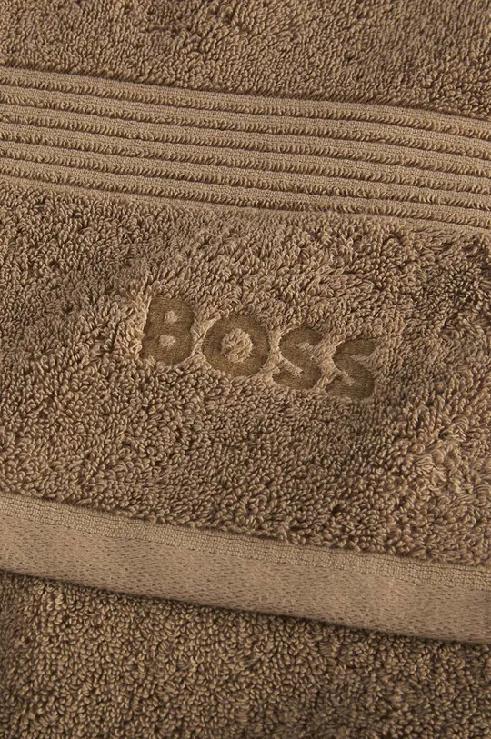 Μεγάλη βαμβακερή πετσέτα Hugo Boss Bath Sheet Loft 100 x 150 cm κίτρινο