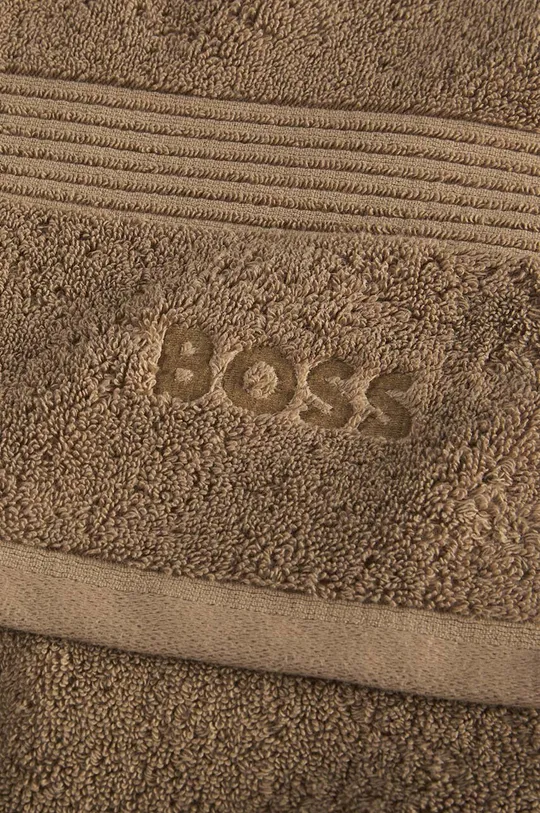 Великий бавовняний рушник Hugo Boss Bath Sheet Loft 100 x 150 cm жовтий