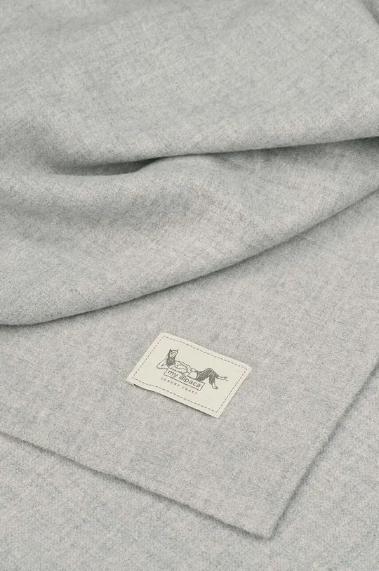 Prekrivač od vune alpake My Alpaca dla dziecka siva