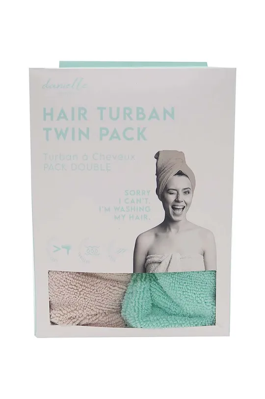 Danielle Beauty turban do włosów 2-pack multicolor