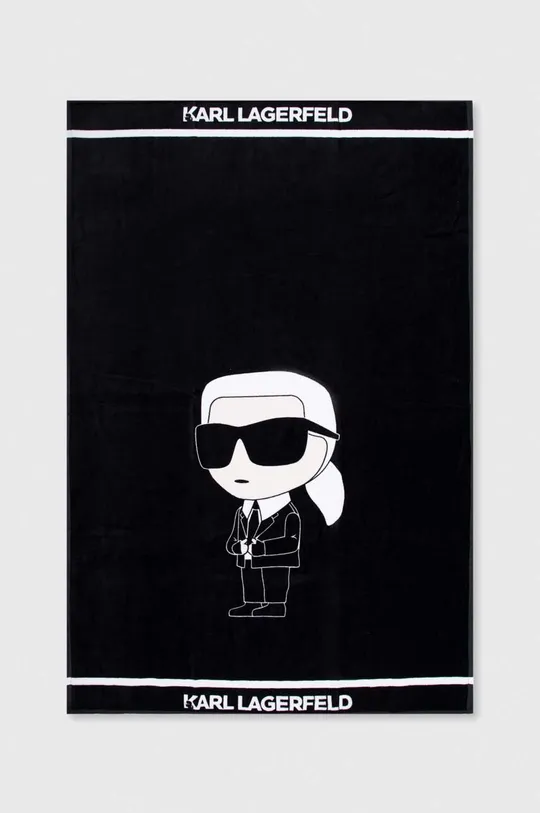 crna Pamučni ručnik Karl Lagerfeld Unisex