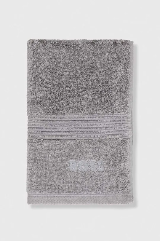 Μικρή βαμβακερή πετσέτα BOSS 40 x 60 cm γκρί