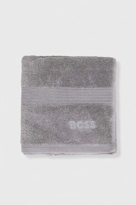 Βαμβακερή πετσέτα BOSS 50 x 100 cm γκρί