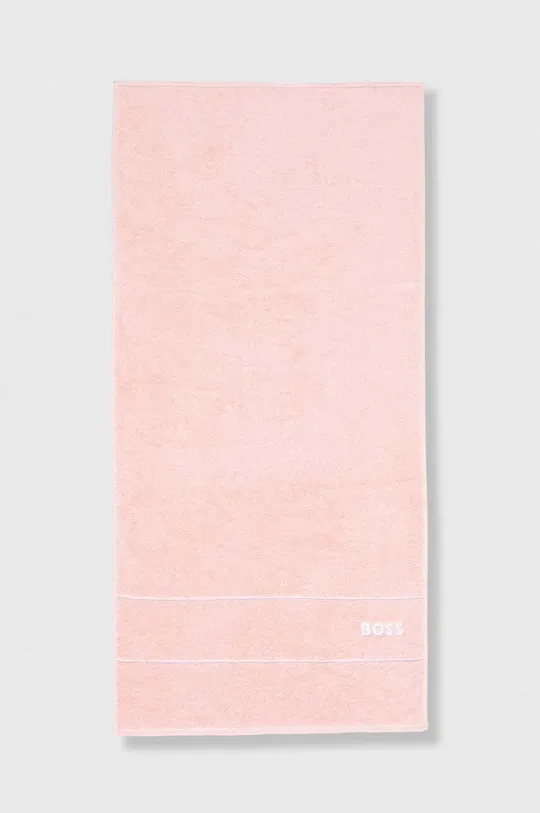 rózsaszín BOSS kis méretű pamut törülközőt 50 x 100 cm Uniszex