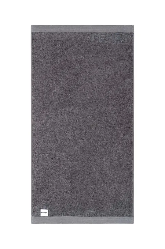 Kenzo asciugamano grande in cotone Iconic Gris 92x150?cm grigio