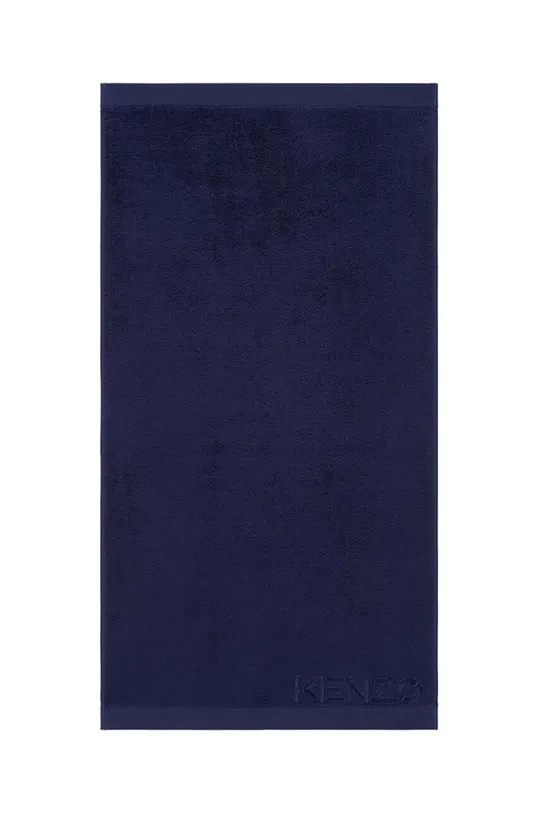 тёмно-синий Маленькое хлопковое полотенце Kenzo Iconic Navy 55x100 cm Unisex