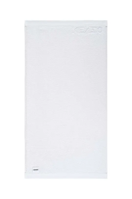 Velika bombažna brisača Kenzo Iconic White 92x150?cm bela
