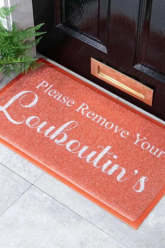 Artsy Doormats zerbino Please Remove Your Louboutins 70 x 40 cm arancione