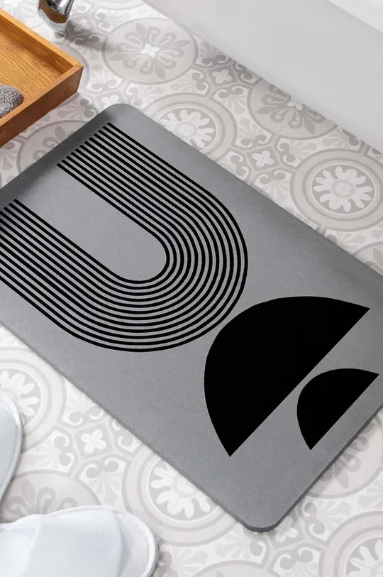 Килимок для ванної Artsy Doormats Abstract Half Moon сірий