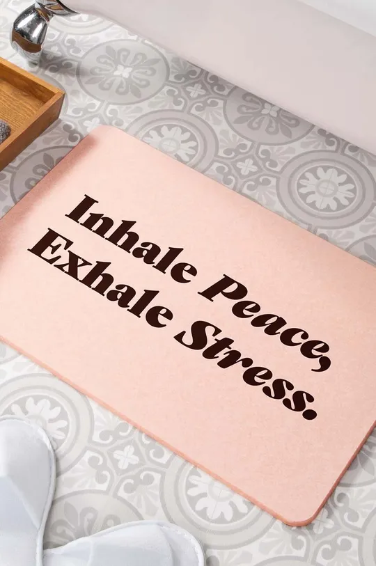 Prostirka za kupaonicu Artsy Doormats Inhale Peace Exhale šarena