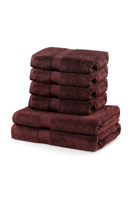 bordowy zestaw ręczników Marina 6-pack Unisex