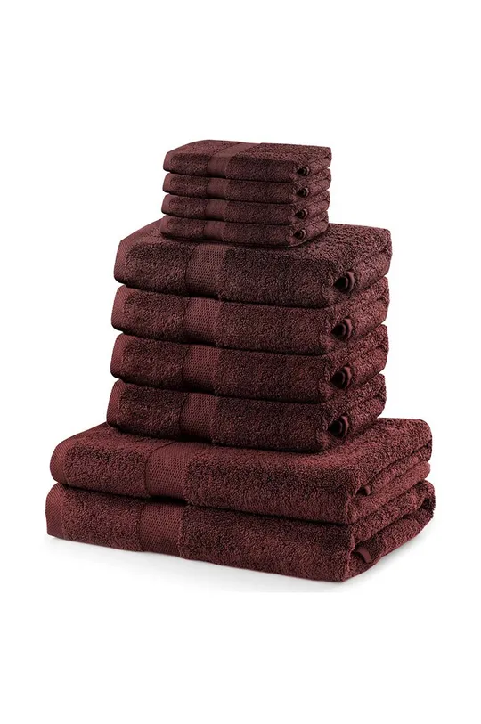 bordowy zestaw ręczników Marina 10-pack Unisex