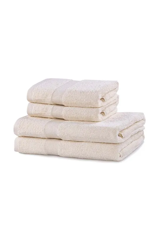 beżowy zestaw ręczników Marina 4-pack Unisex