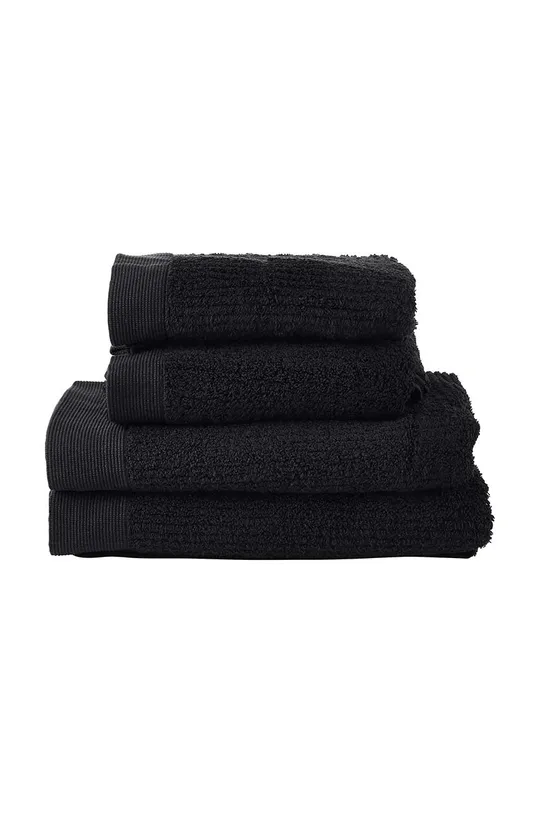 czarny Zone Denmark zestaw ręczników Classic Black 4-pack Unisex