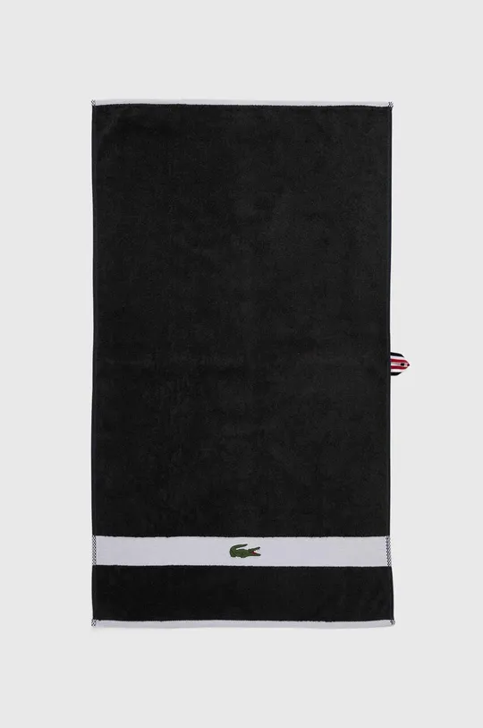 szary Lacoste ręcznik bawełniany L Casual Bitume 55 x 100 cm Unisex