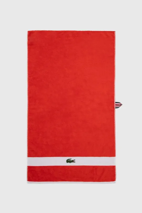 Хлопковое полотенце Lacoste L Casual Glaieul 55 x 100 cm красный