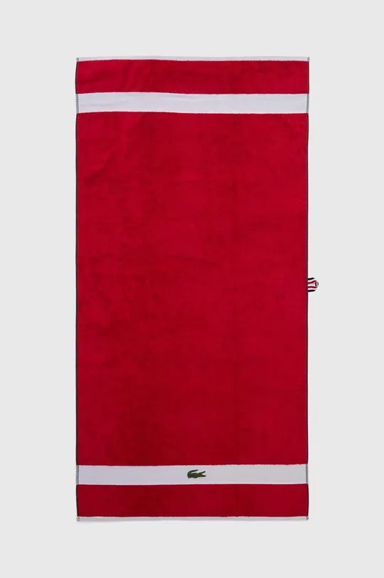 roza Bombažna brisača Lacoste L Casual Rouge 70 x 140 cm Unisex