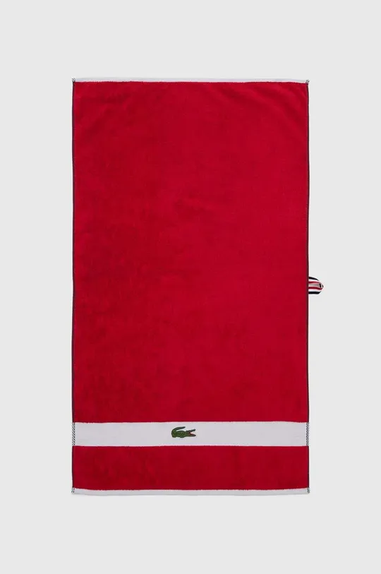piros Lacoste pamut törölköző L Casual Rouge 55 x 100 cm Uniszex