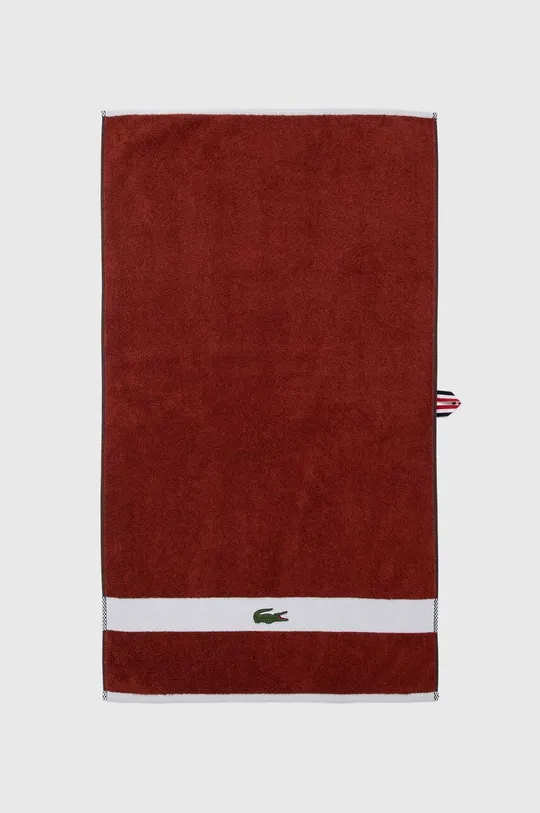 brązowy Lacoste ręcznik bawełniany L Casual Terre Battue 55 x 100 cm Unisex