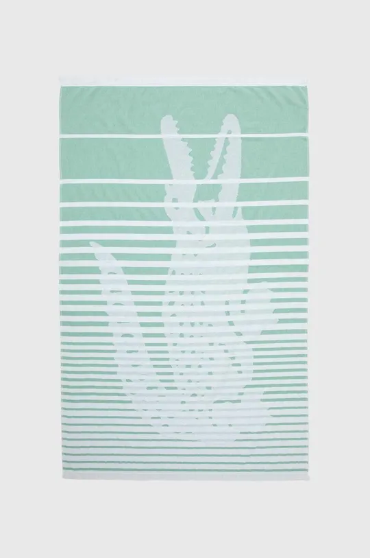 zielony Lacoste ręcznik plażowy L Ebastan Poivron 100 x 160 cm Unisex