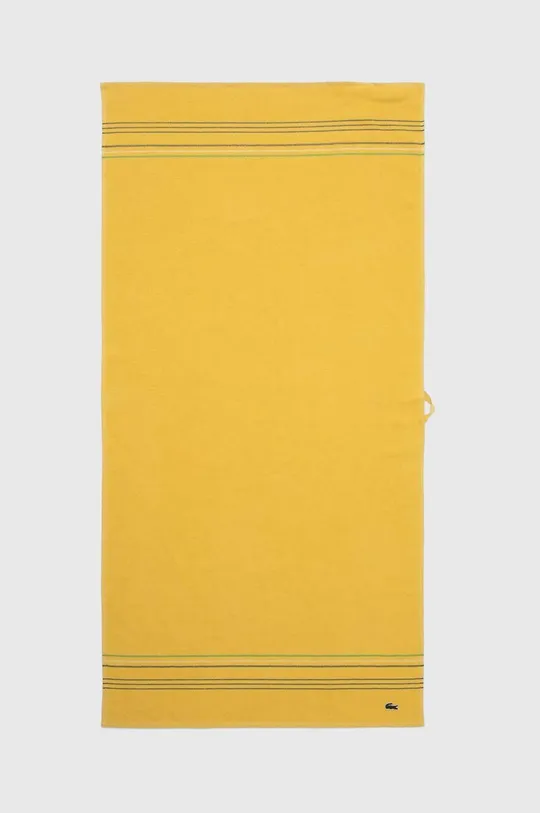 sárga Lacoste pamut törölköző L Timeless Jaune 70 x 140 cm Uniszex