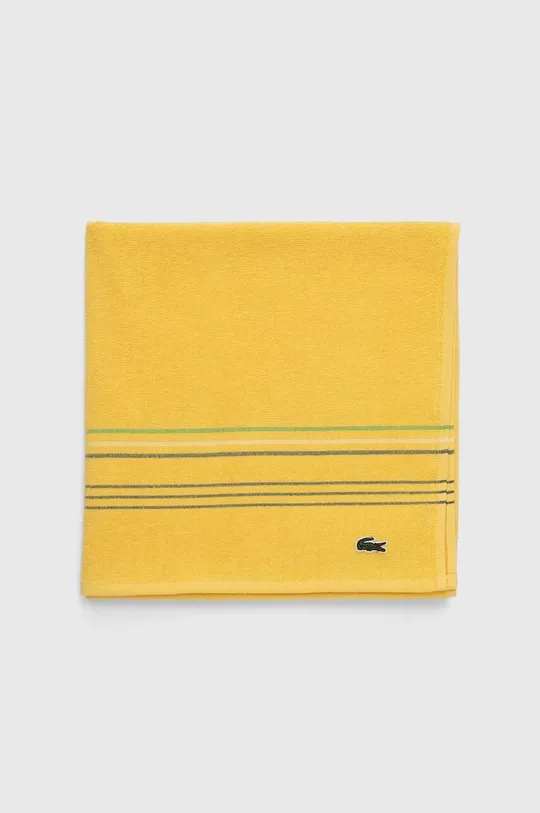 Бавовняний рушник Lacoste L Timeless Jaune 70 x 140 cm жовтий