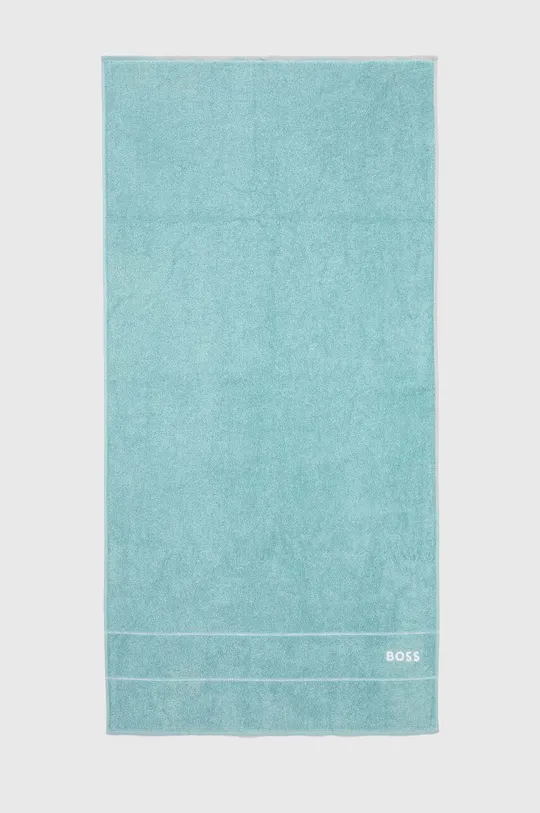 türkiz BOSS pamut törölköző Plain Aruba Blue 70 x 140 cm Uniszex