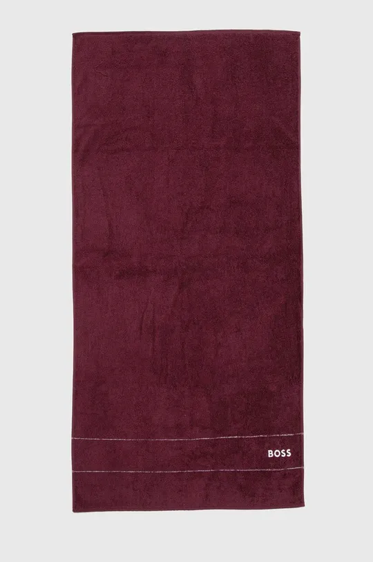 μπορντό Βαμβακερή πετσέτα BOSS Plain Burgundy 70 x 140 cm Unisex