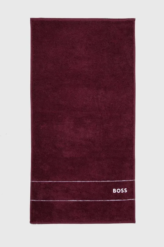 bordo Bombažna brisača BOSS Plain Burgundy 50 x 100 cm Unisex