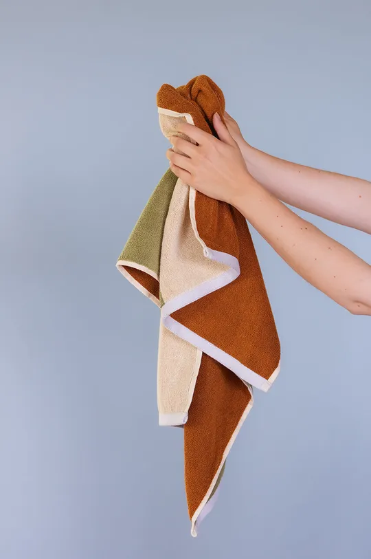 πολύχρωμο Βαμβακερή πετσέτα Hübsch Block 50x100 cm