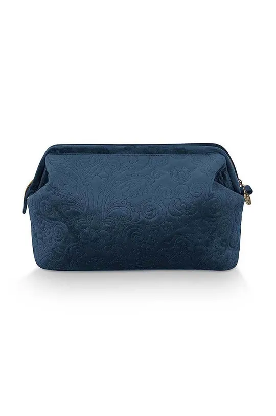 Kozmetična torbica Pip Studio Velvet Quitey Days mornarsko modra