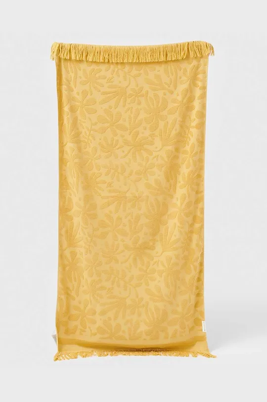 żółty SunnyLife ręcznik plażowy Mango Bay Golden Mus Unisex