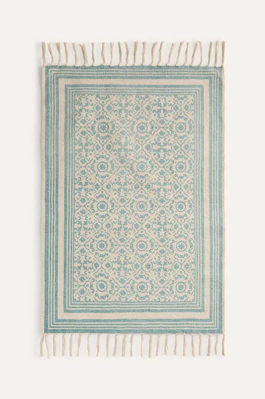 tyrkysová Bavlnený koberec Calma House Salermo 60 x 90 cm Unisex