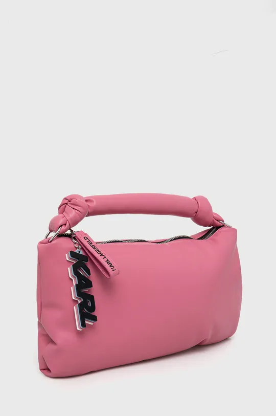 Usnjena torbica Karl Lagerfeld roza