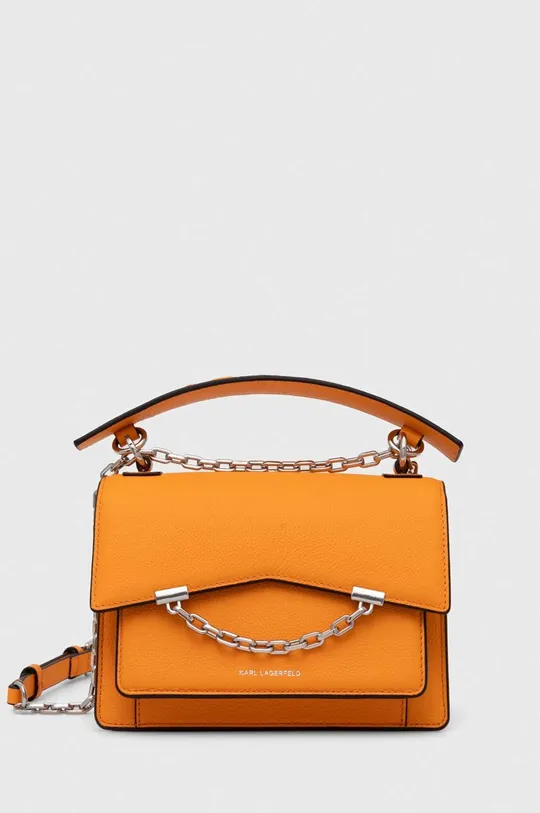 oranžová Kožená kabelka Karl Lagerfeld Dámsky