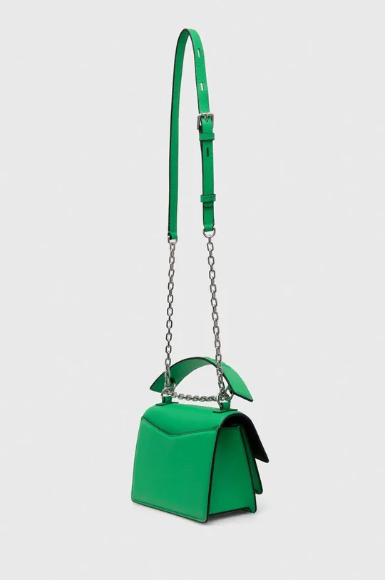 Kožená kabelka Karl Lagerfeld zelená
