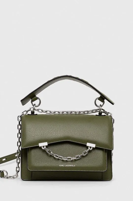 zelená Kožená kabelka Karl Lagerfeld Dámsky