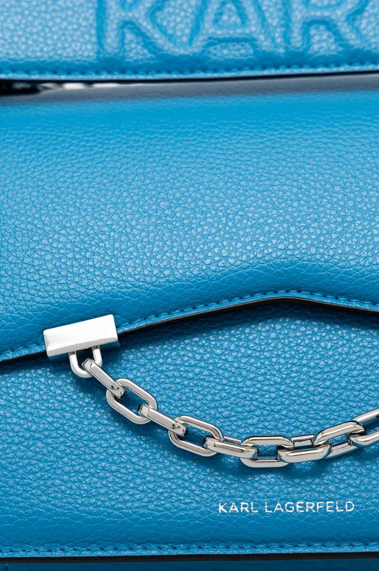 modrá Kožená kabelka Karl Lagerfeld