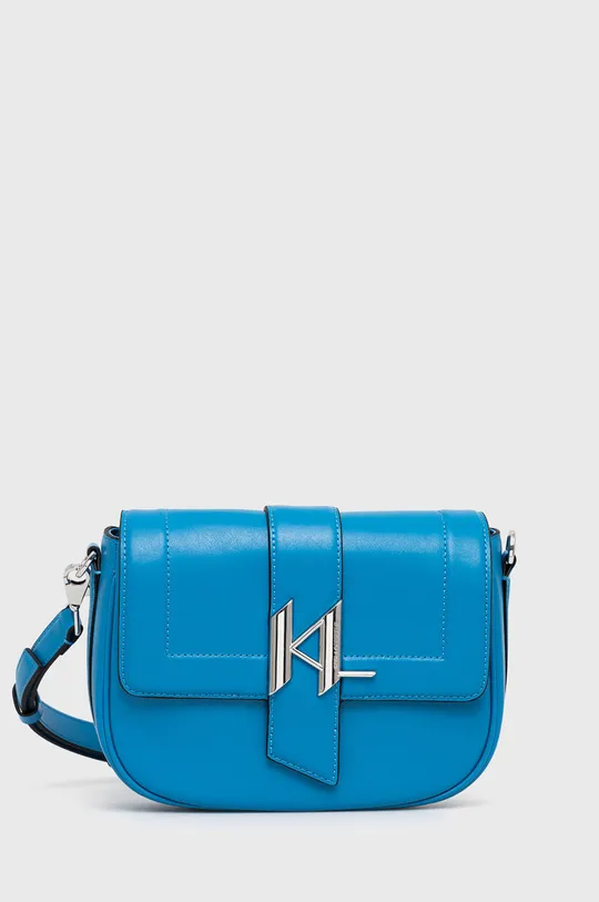 modrá Kožená kabelka Karl Lagerfeld Dámsky