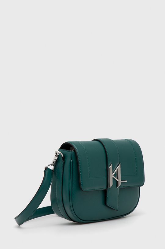 Kožená kabelka Karl Lagerfeld zelená