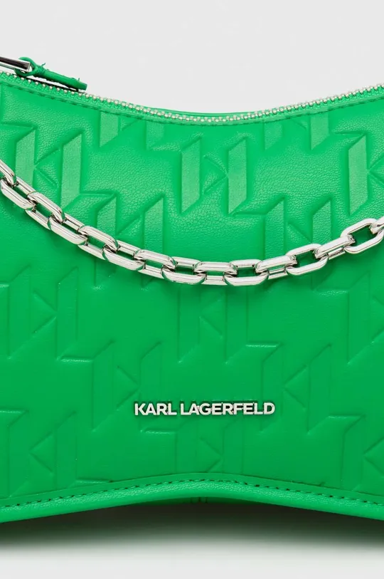 Сумочка Karl Lagerfeld Основной материал: 67% Рециклированная кожа, 14% Другой материал, 13% Полиуретан, 6% Полиэстер 65% Рециклированная кожа, 25% Полиуретан, 5% Другой материал, 5% Полиэстер Подкладка: 100% Переработанный полиэстер