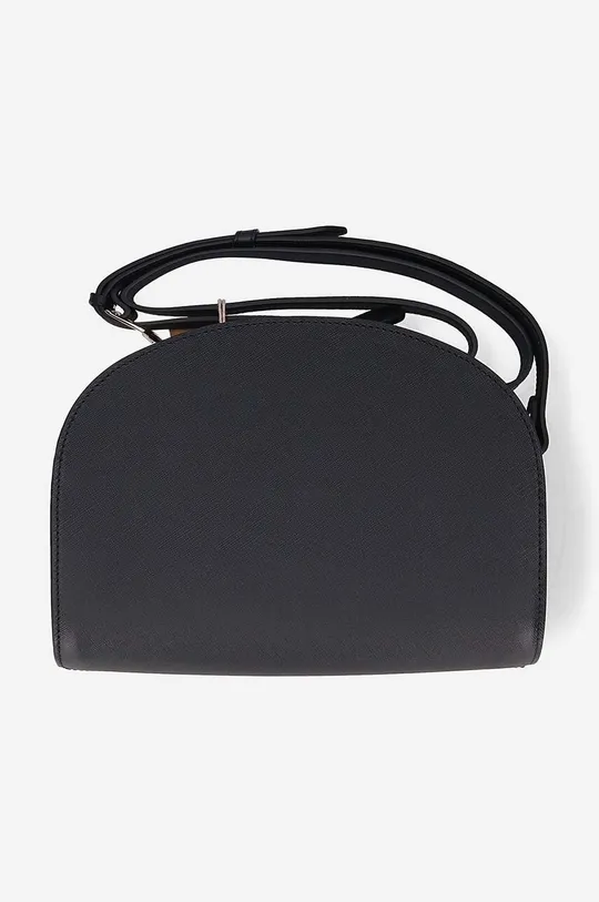 A.P.C. leather handbag Sac Demi-lune black