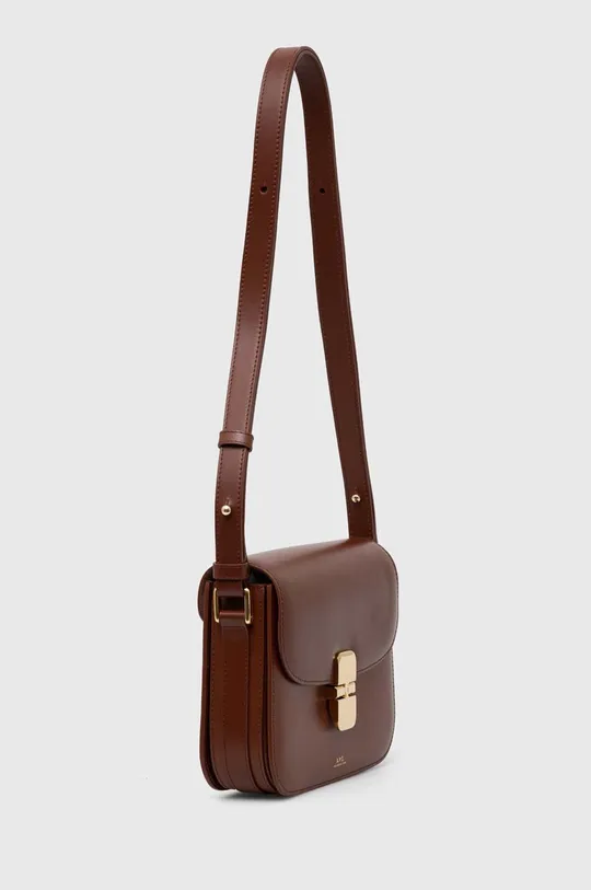 A.P.C. leather handbag Sac Grace Small brown