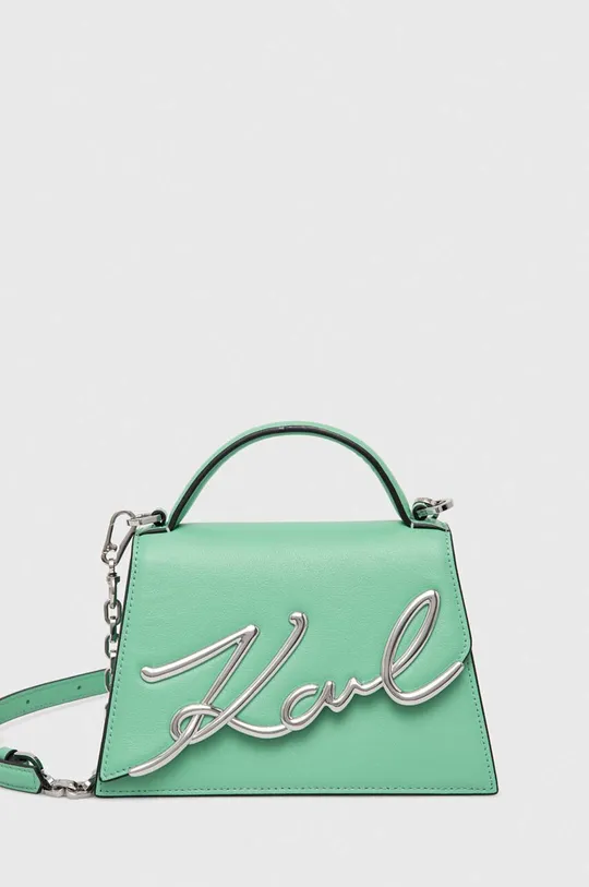 zelena Usnjena torbica Karl Lagerfeld Ženski