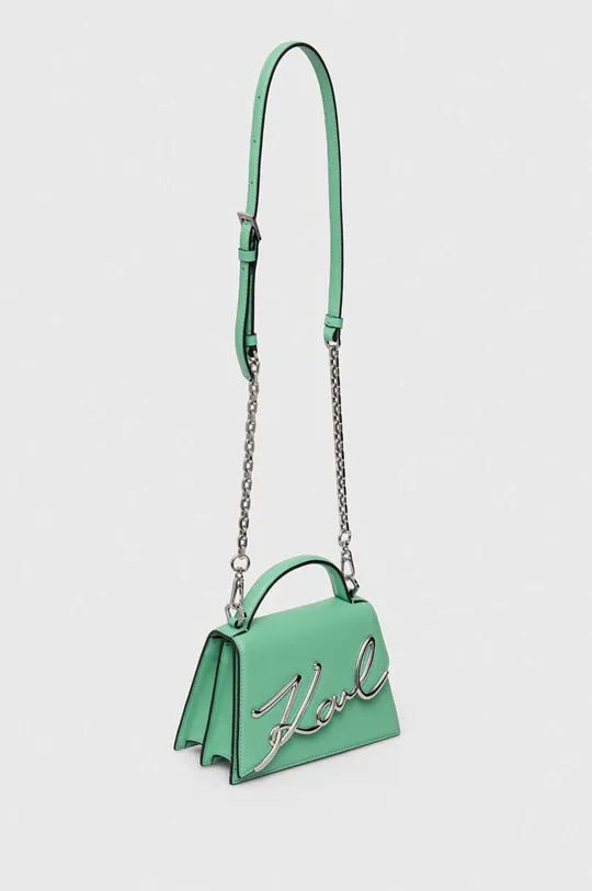 Шкіряна сумочка Karl Lagerfeld зелений