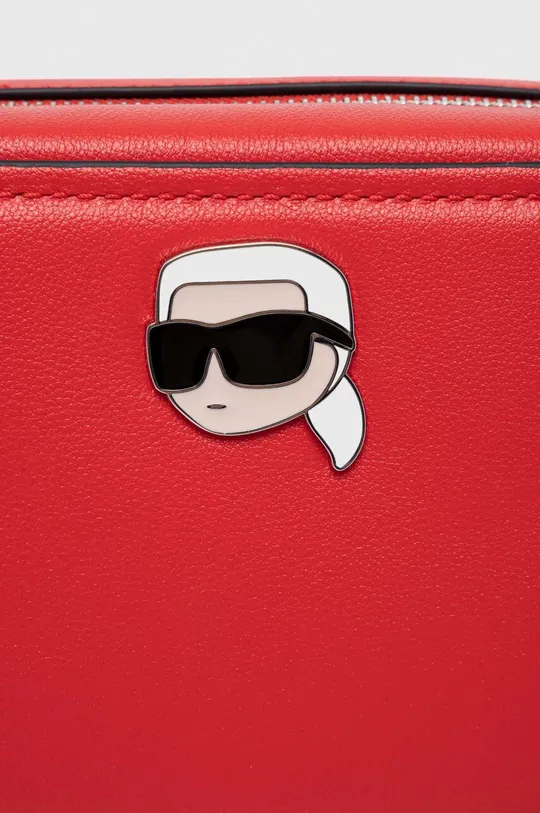 κόκκινο Δερμάτινη τσάντα Karl Lagerfeld